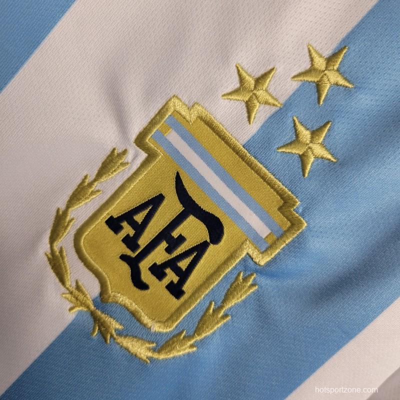 3-Stars Women 2023 Argentina Home Jersey