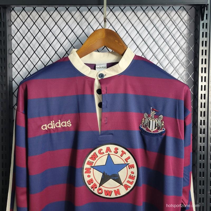 Retro1995-96 Long Sleeve Newcastle Away Soccer Jersey