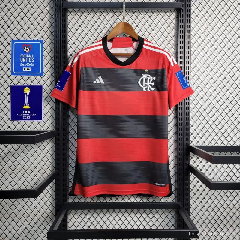 23/24 Flamengo Home Jersey With All Sponsors+Patches