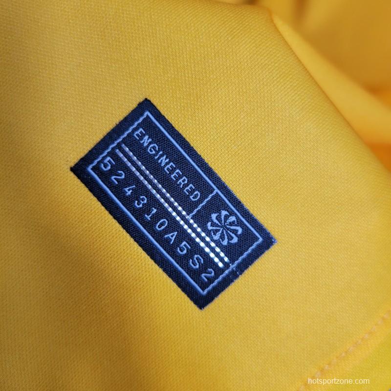 22/23  Barcelona Forth Yellow Long Sleeve Jersey