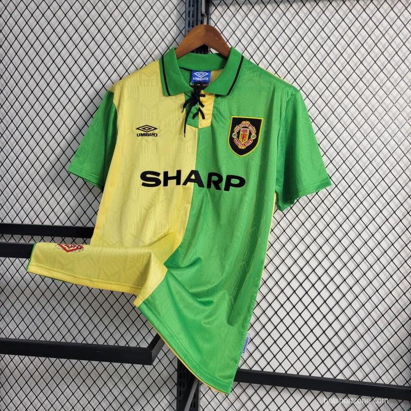 Retro 1992/94 Manchester United Third Green Jersey