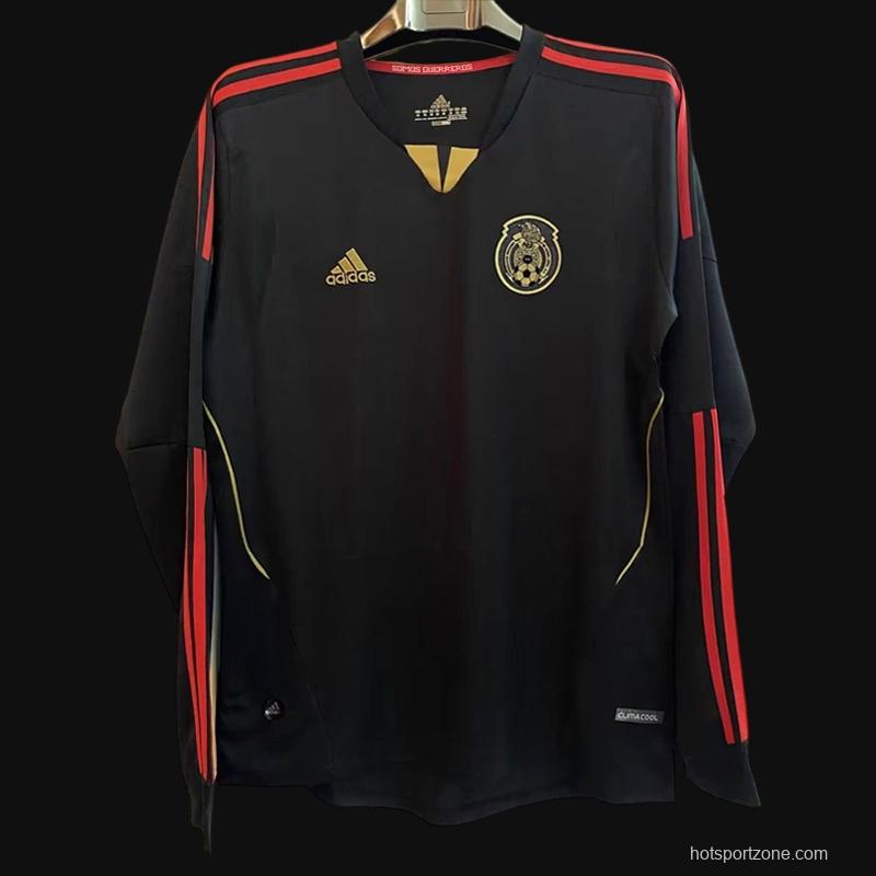 Retro 2011 Mexico Away Black Long Sleeve Jersey