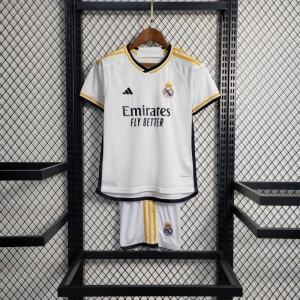 23-24 Kids Real Madrid Home Jersey