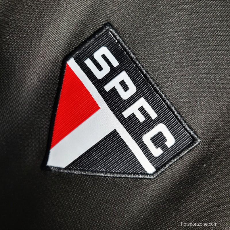 23-24 Sao Paulo Black Red Full Zipper Training Jacket
