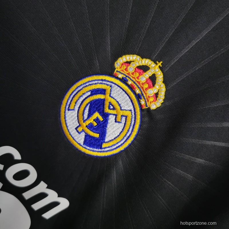 Retro 10-11 Real Madrid Away Black Long Sleeve Soccer Jersey