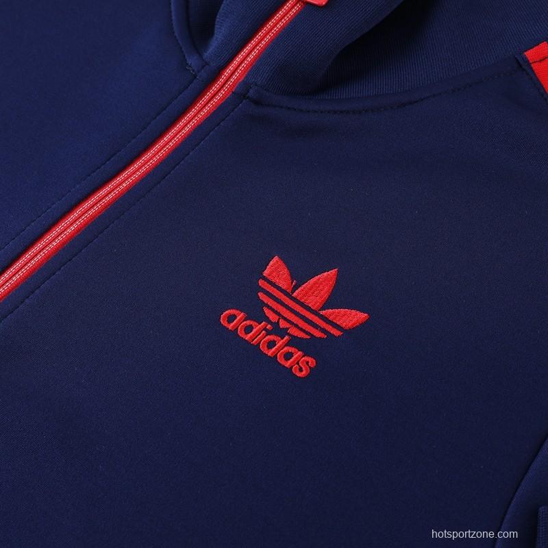 2023 Adidas Original Navy Full Zipper Jacket +Pants