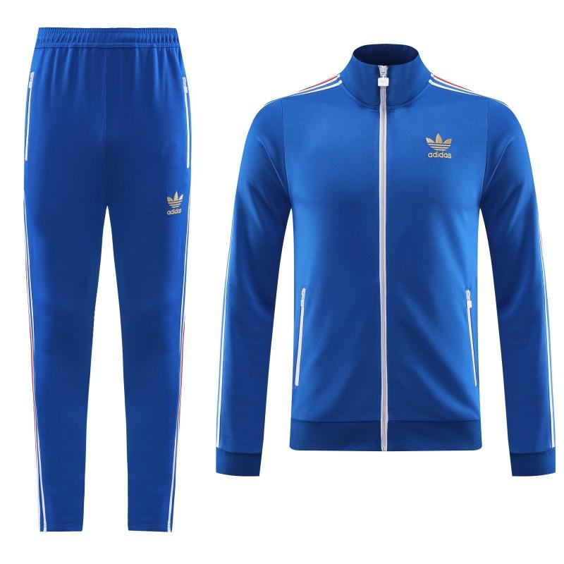 2023 Adidas Original Blue Full Zipper Jacket +Pants