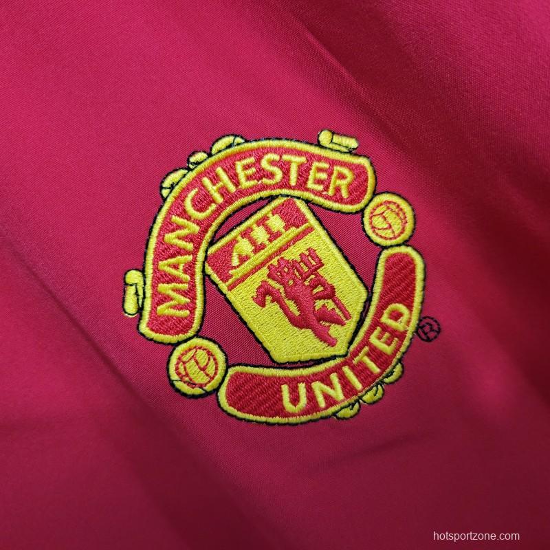 Retro 02/04 Manchester United Long Sleeve Home Jersey