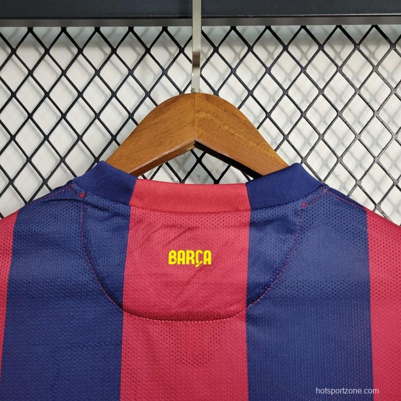 Retro14-15 Barcelona Home Long Sleeve Jersey