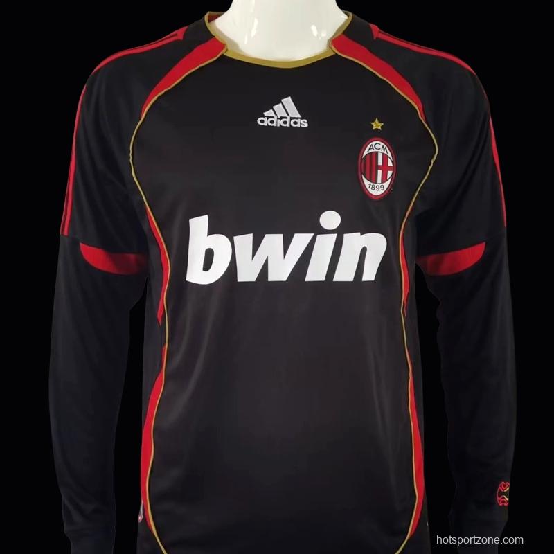 Retro 06/07 AC Milan Third Black Long Sleeve Jersey