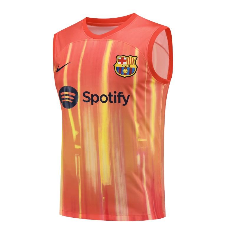 23-24  Barcelona Orange Vest Jersey+Shorts