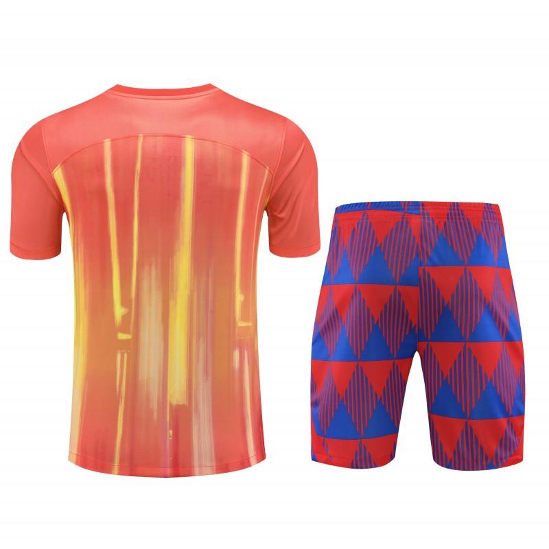 23-24  Barcelona Orange Short Sleeve Jersey+Shorts