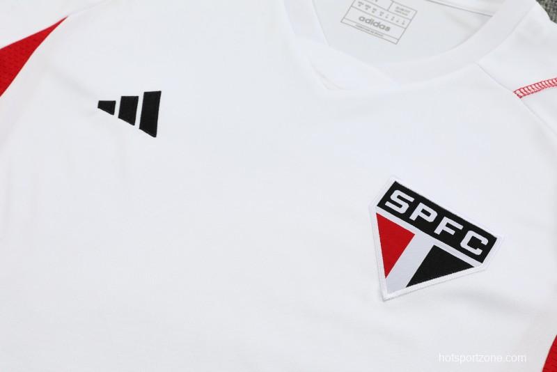 23-24 Sao Paulo White Short Sleeve Jersey+Shorts