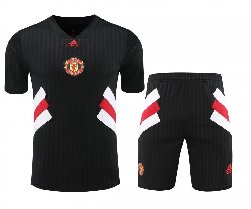 23-24 Manchester United Black Remake Icon Short Sleeve Jersey+Shorts