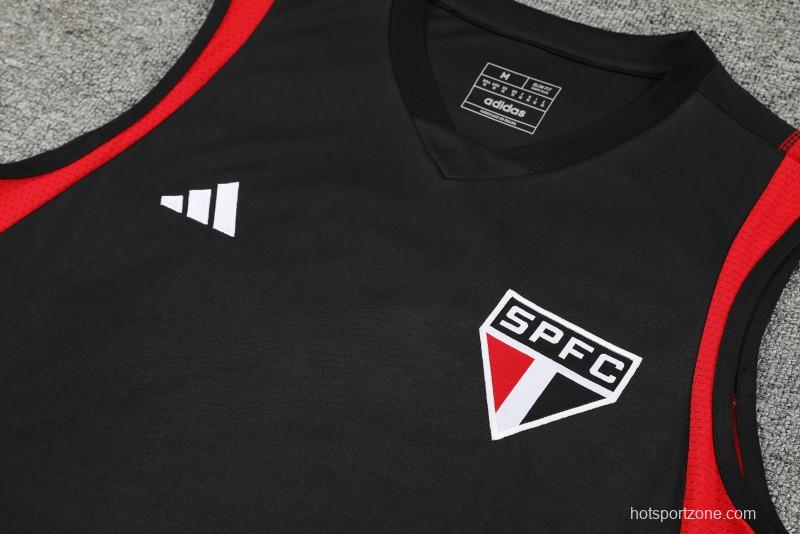 23-24 Sao Paulo Black Vest Jersey+Shorts