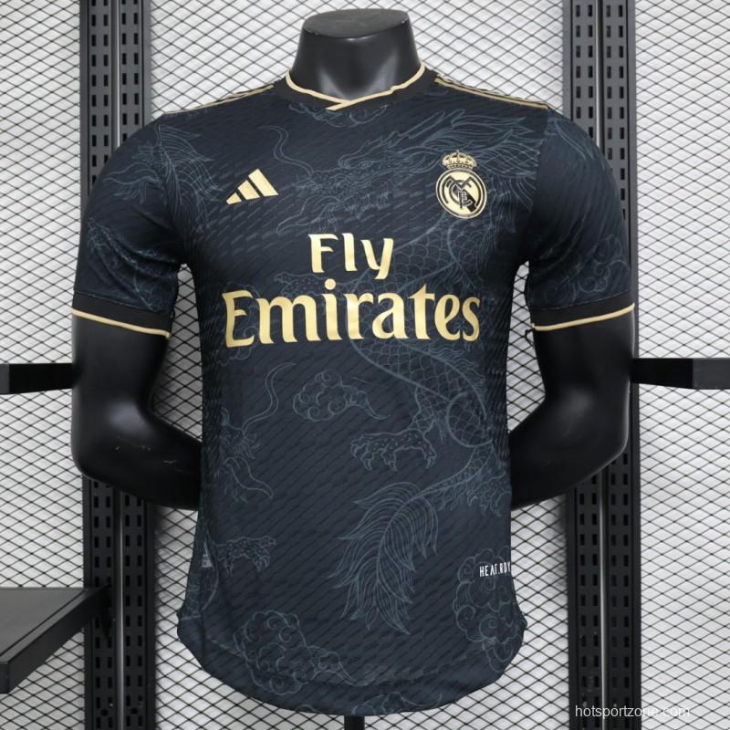 Player Version 23/24 Real Madrid Black Dragon Jersey