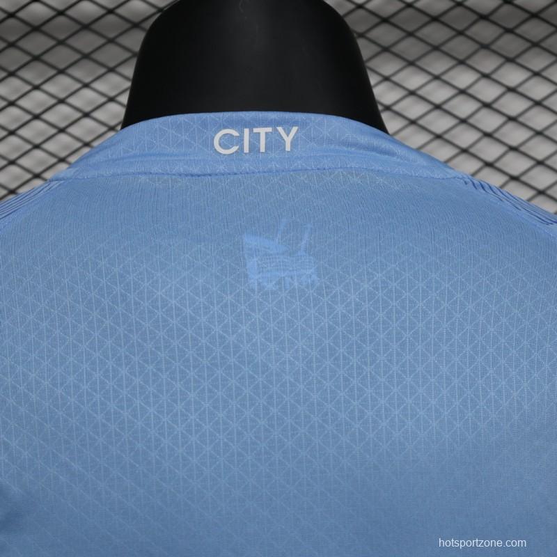 Player Version 23/24 Manchester City Home Long Sleeve Jersey