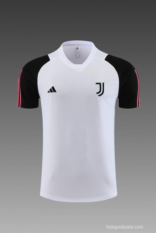 23 24 Juventus White Black Short Sleeve+Shorts