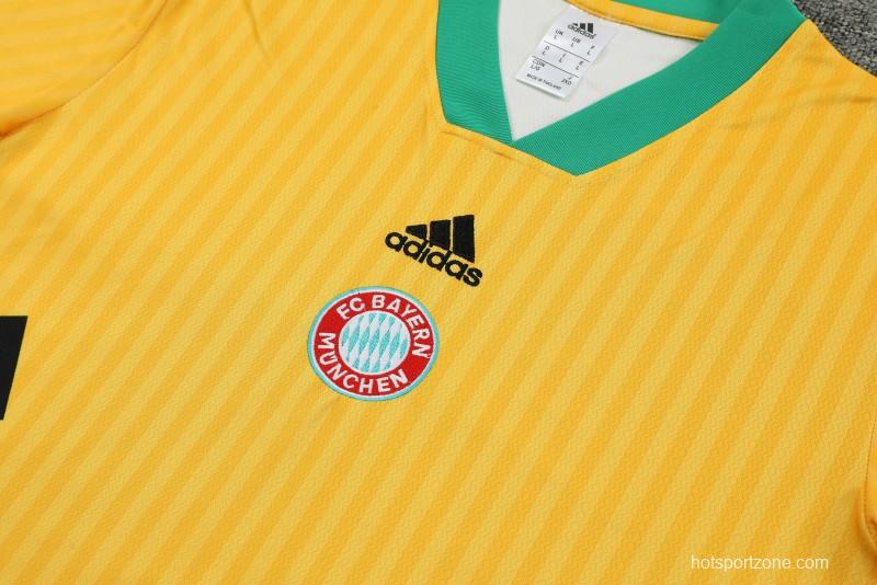 23 24 Bayern Munich Yellow Remake Icon Short Sleeve+Shorts