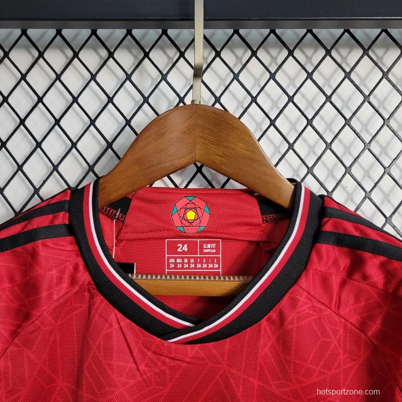 23-24 Kids Manchester United Home Jersey Size 16-28