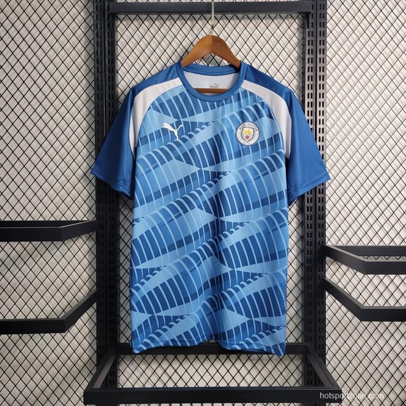 23-24 Manchester City Training Blue Jersey