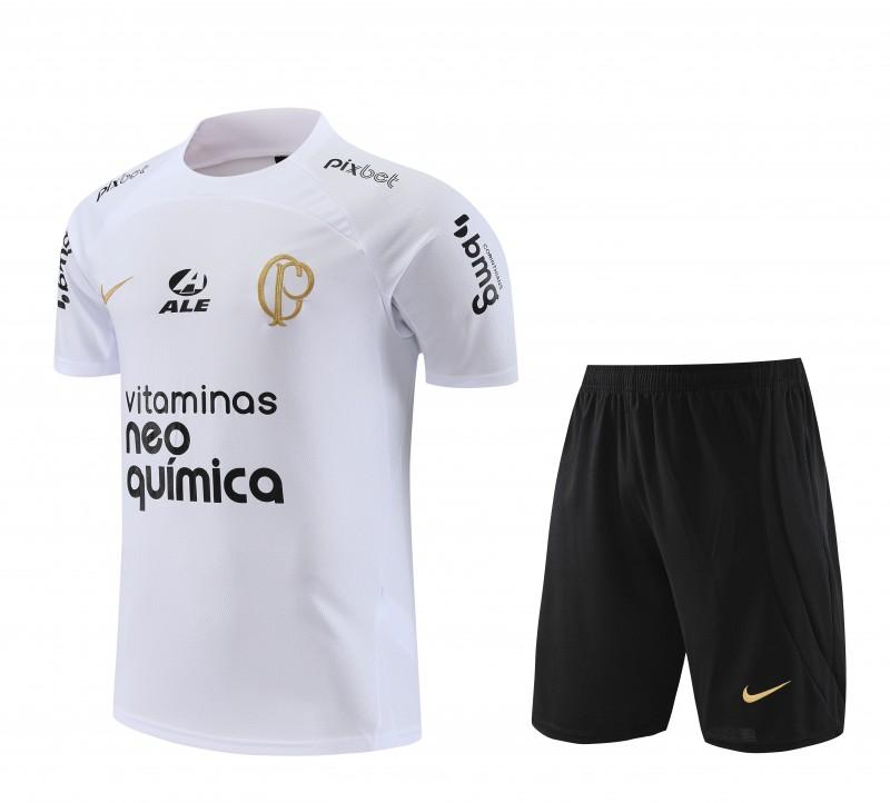 23/24 Palmeiras White Short Sleeve Jersey+Shorts