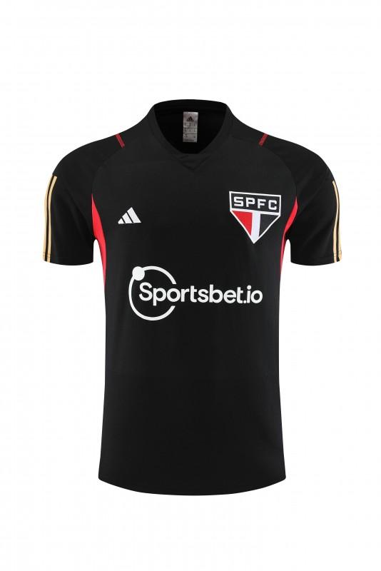23/24 Sao Paulo Black Short Sleeve Jersey+Shorts