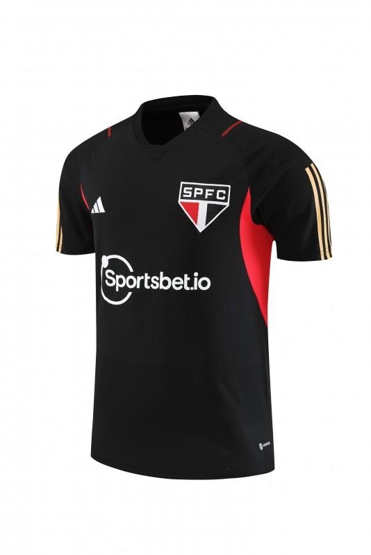23/24 Sao Paulo Black Short Sleeve Jersey+Shorts