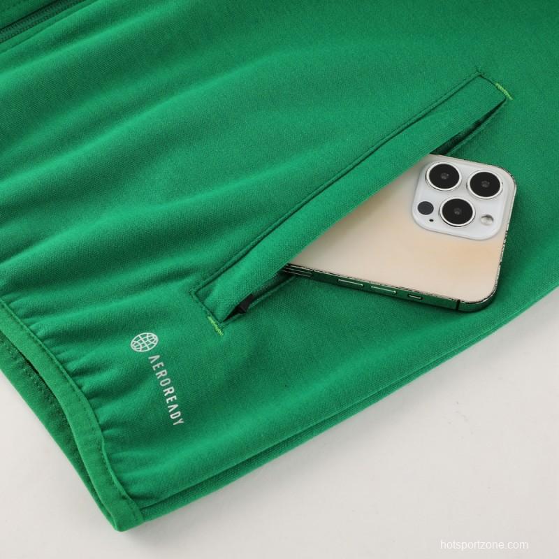 2023 Adidas Green Hoodie Full Zipper Jacket +Pants