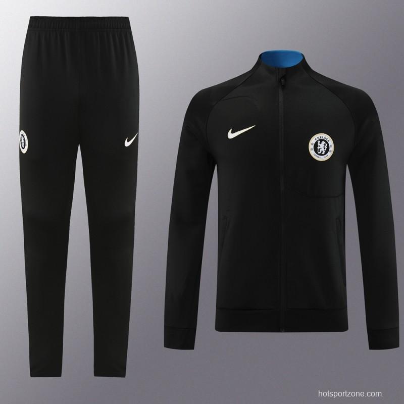 23/24 Chelsea Black Full Zipper Jacket+Pants