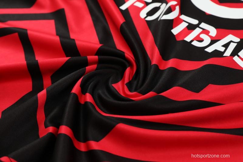 23/24 AC Milan Red Black Half Zipper Jacket+ Pants