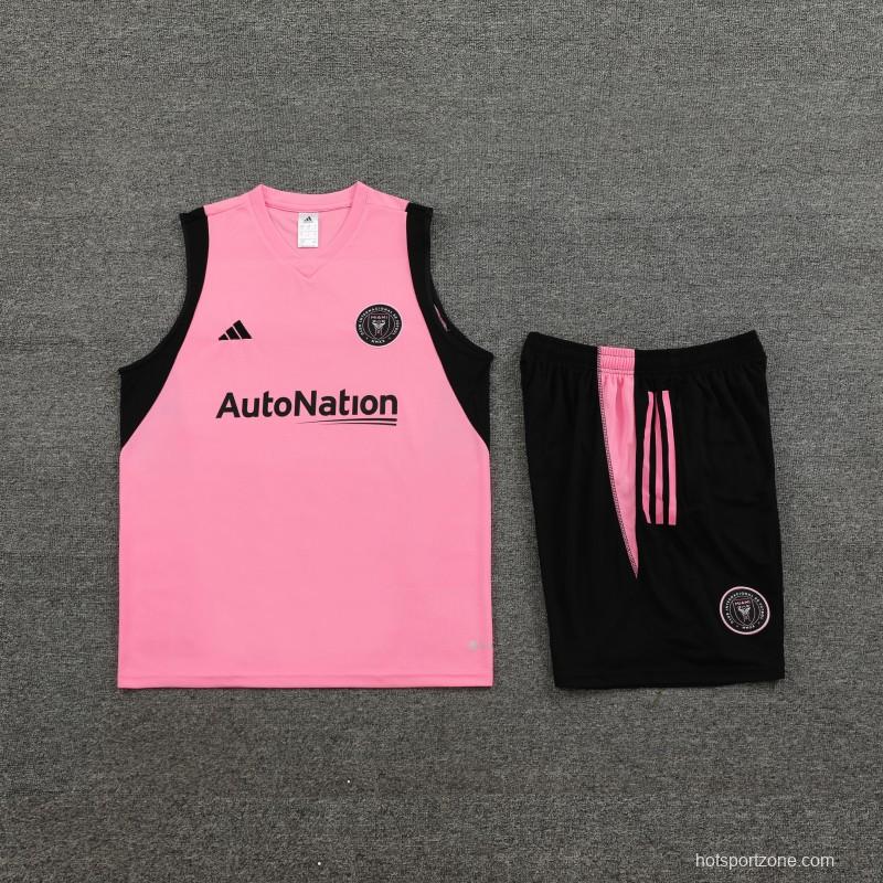 23-24 Inter Miami Pink Vest Jersey+Shorts