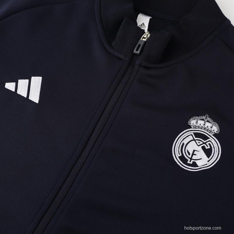 23/24 Real Madrid Navy Full Zipper Jacket+Pants