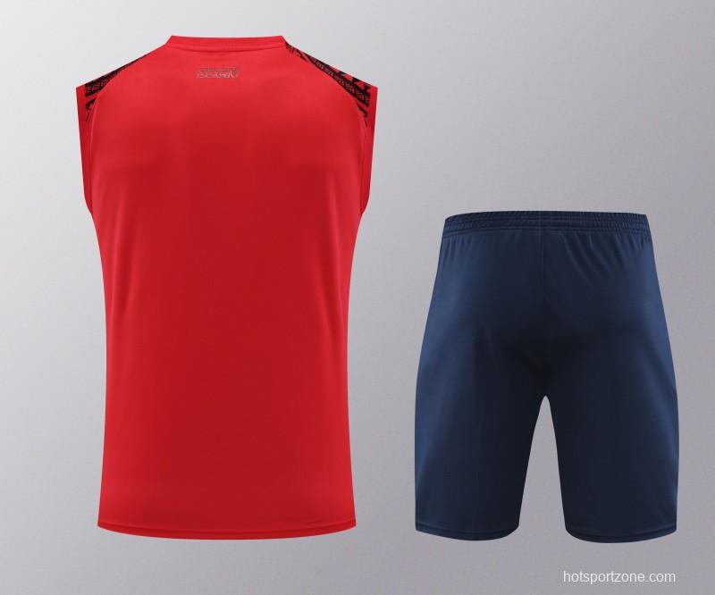 23/24 Napoli Red Vest Jeresy+Shorts