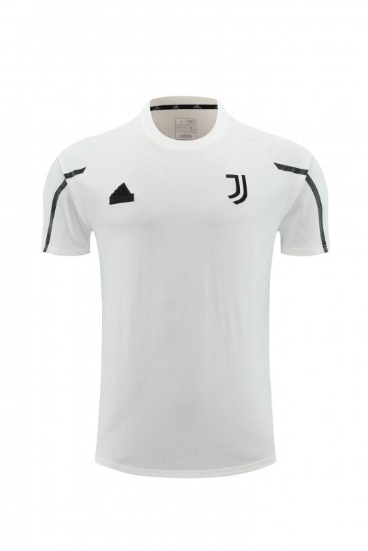 23/24 Juventus White Cotton Short Sleeve Jersey+Shorts