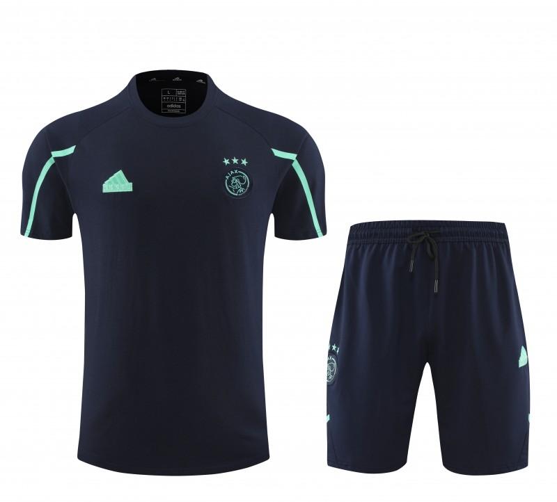 23/24 Ajax Navy Cotton Short Sleeve Jersey+Shorts