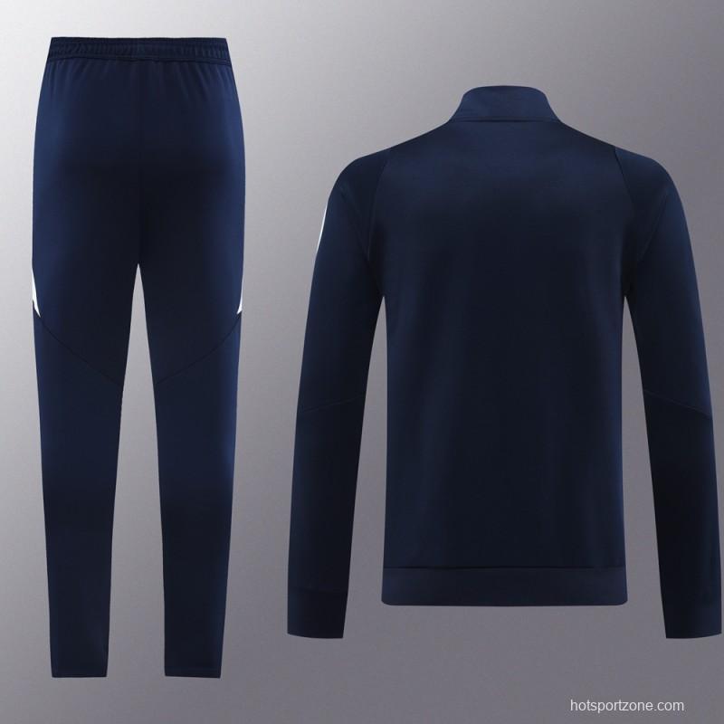 2024 Adidas Navy/White Full Zipper Jacket+Pants