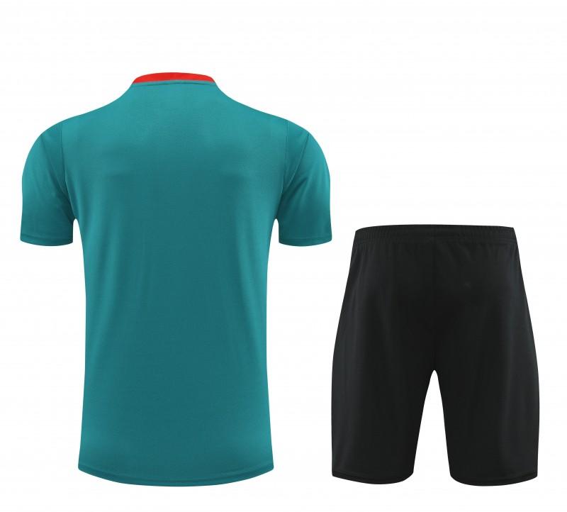 23/24 Liverpool Green Cotton Short Sleeve Jersey+Shorts