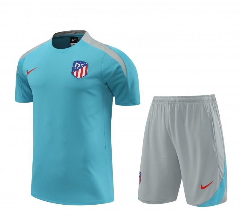 23/24 Atletico Madrid Blue Cotton Short Sleeve Jersey+Shorts