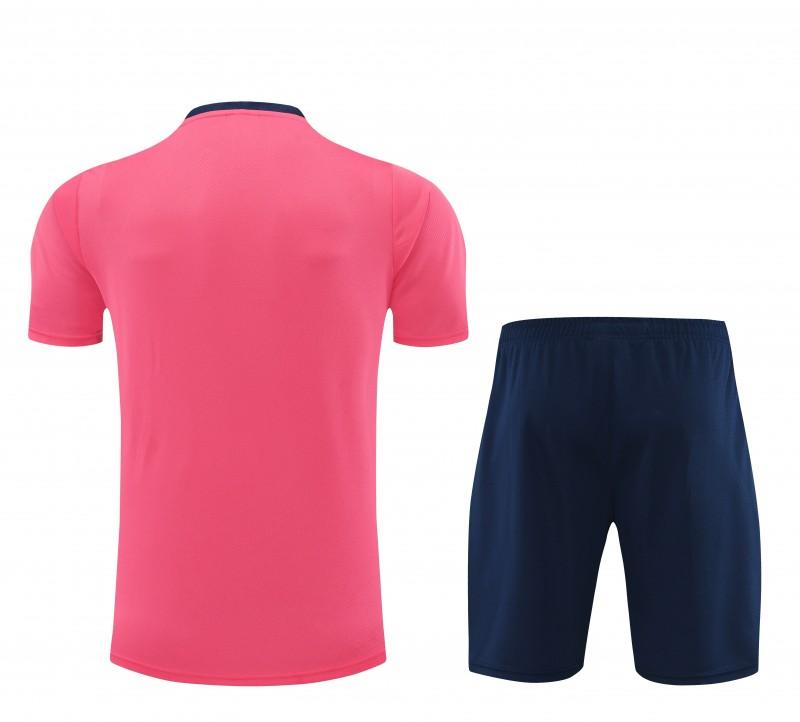 23/24 Atletico Madrid Pink Cotton Short Sleeve Jersey+Shorts
