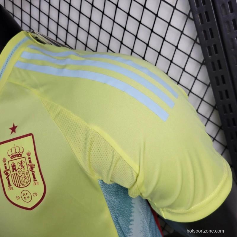 Player Version 2024 Spain Away Yellow Jersey