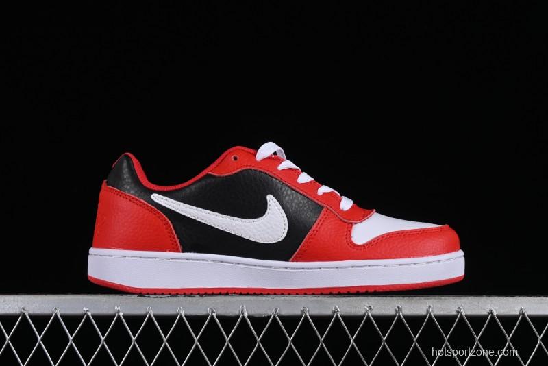 Nike Ebernon Low Premium Black White Low-Top Versatile Breathable Casual Sneakers - AQ1774-101