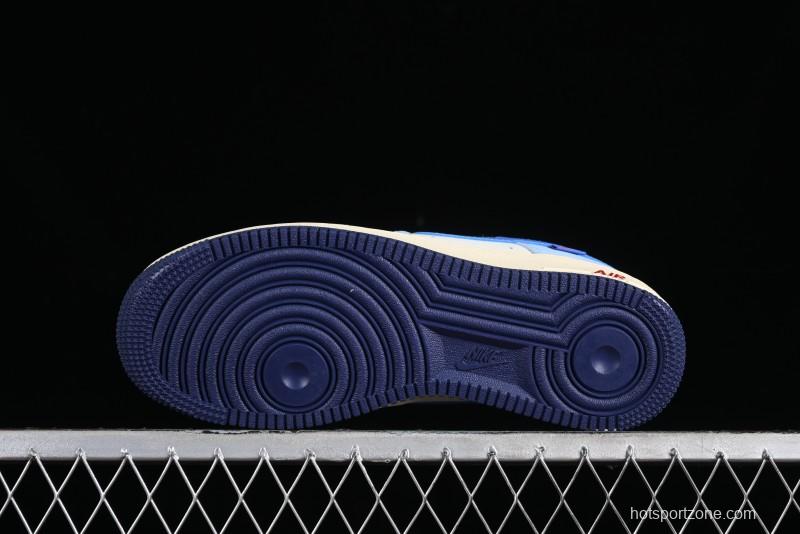 Nike Air Force 1 '07 Low Custom Casual Sneakers "Joker Red" with Full-Length Hexagonal Air Cushion - XL2402-333