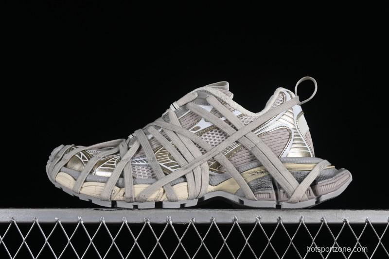 Balenciaga Phantom Sneaker 10th Generation Lace-Up Running Shoes with Transparent Heel Strap - W3XLL9191