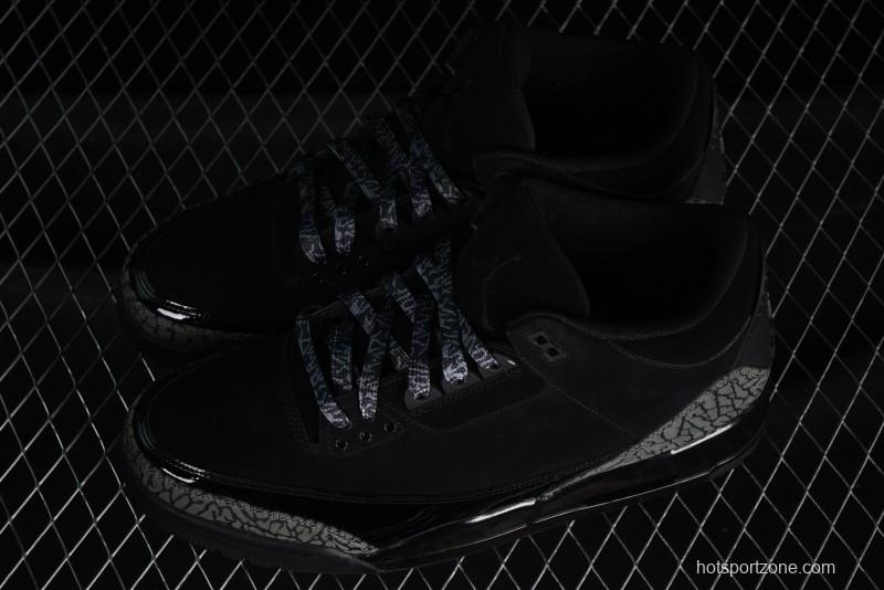 Nike Air Jordan 3 Retro Sneakers in Black with Elephant Print - CK9246-168