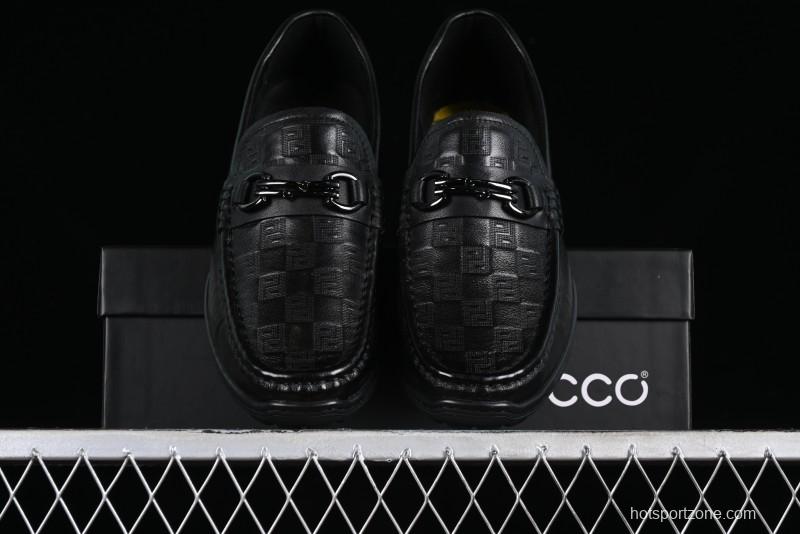 ECCO Soft Moc Series Loafers Men's British Slip-On Driving Shoes - 65707001001