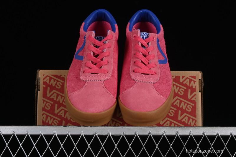 Vans Vault Og Sport Low Retro Suede Canvas Vulcanized Shoes in Dragon Fruit - VN000CQRCHL