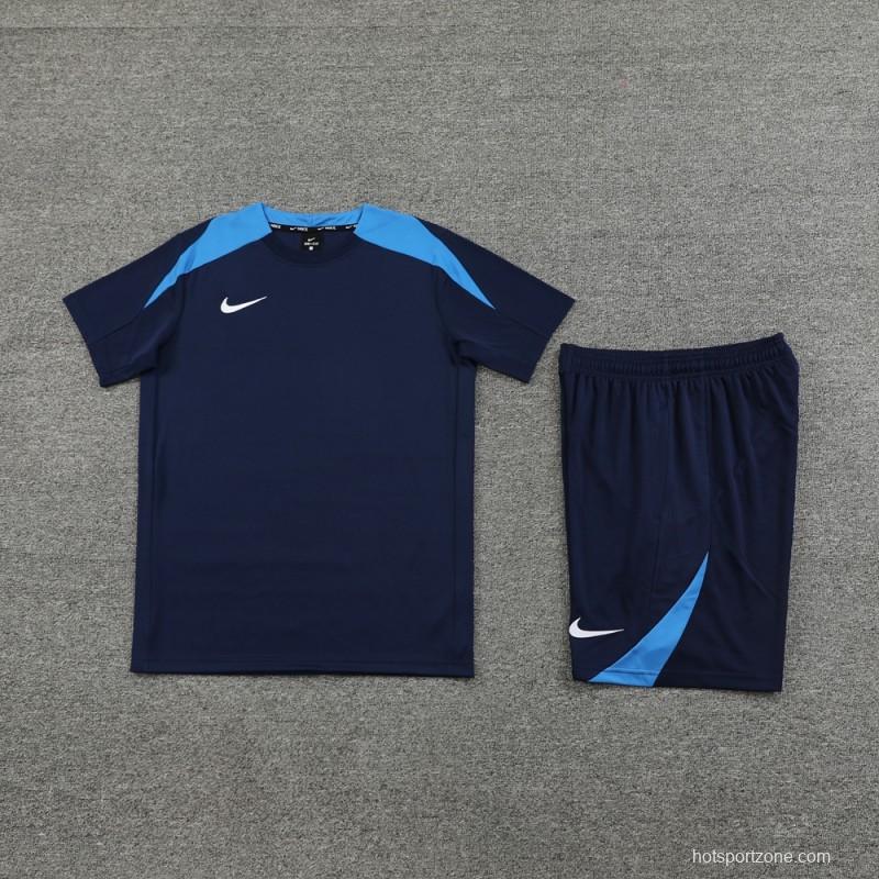 24/25 Nike Navy/Blue Short Sleeve Jersey+Shorts