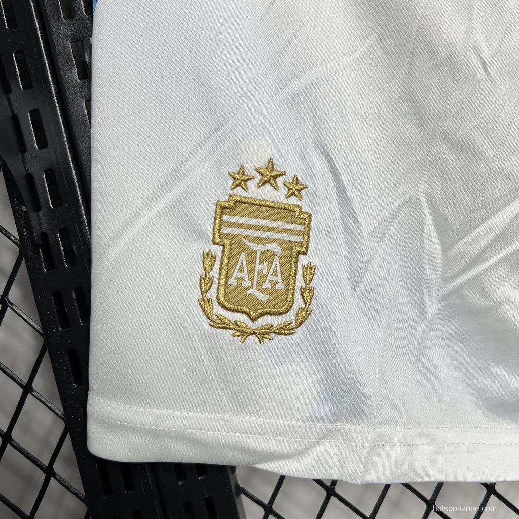 2024 Argentina  Home White Shorts