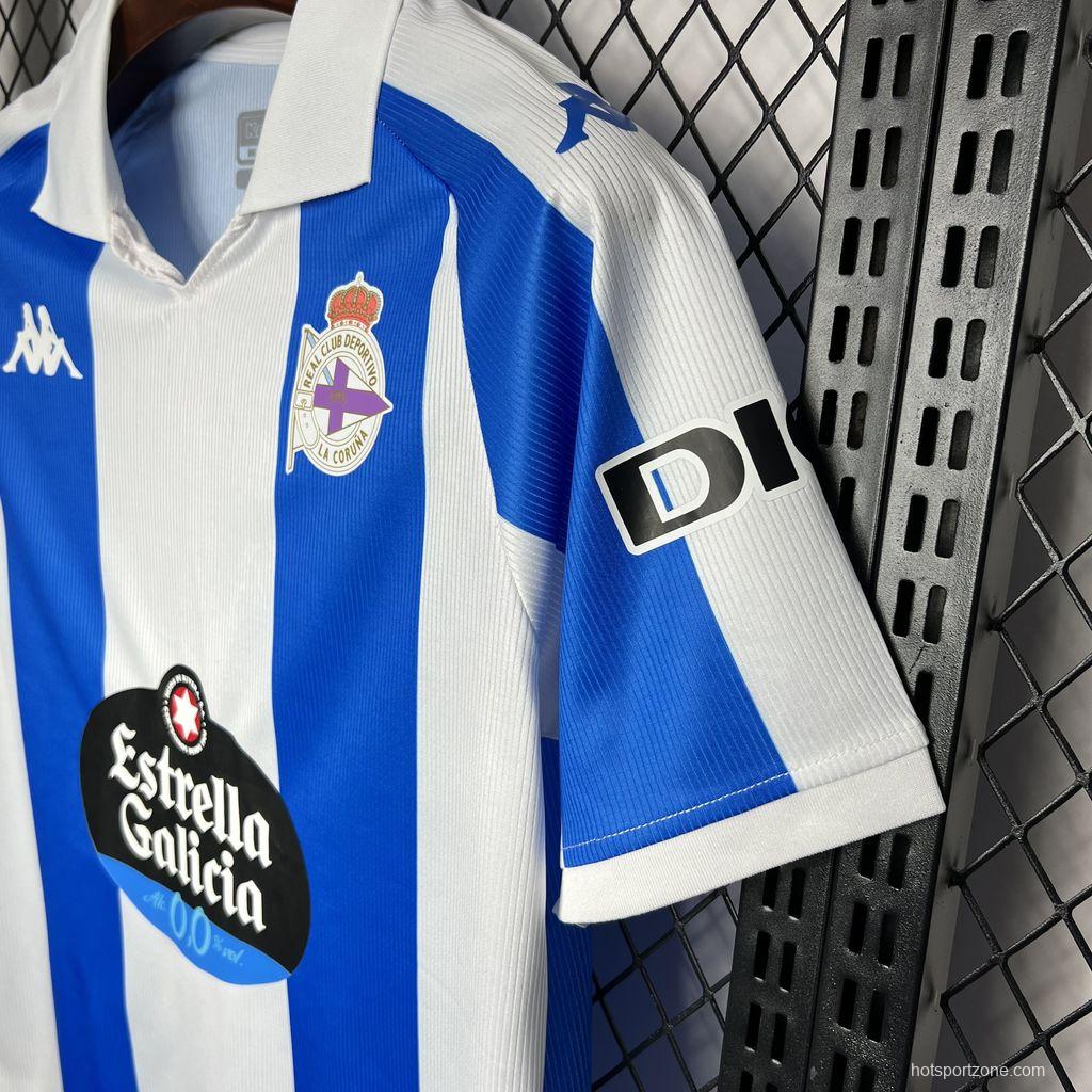 24/25 Deportivo De La Coruna Home Jersey